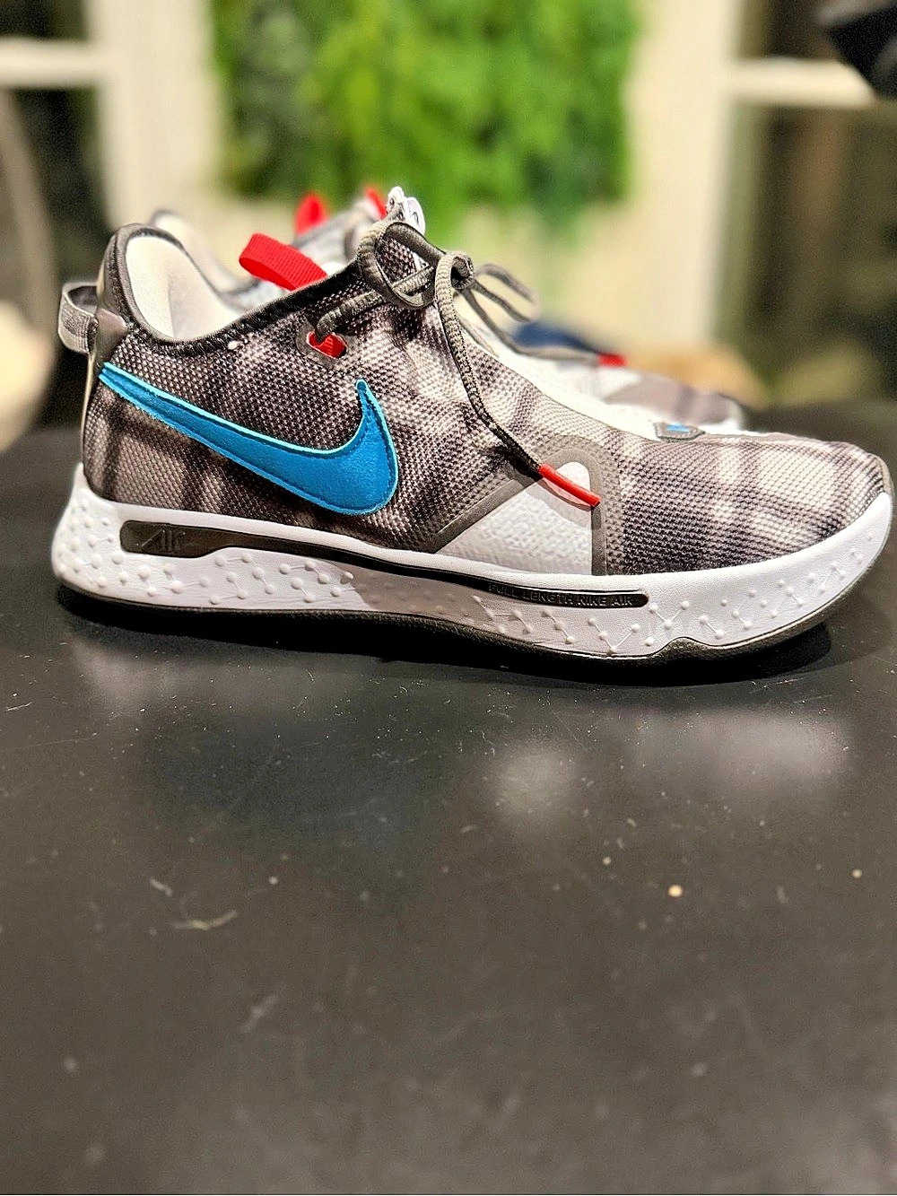 Nike PG 4 Plaid Sneakers Gray & White
